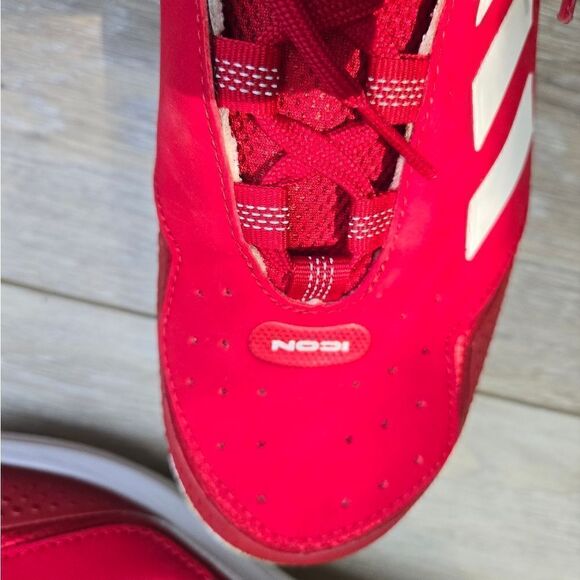 Adidas Icon baseball softball turf shoe red white sneaker size men's 8.5 - Picture 8 of 12